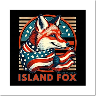 Endemic species of America: island fox Posters and Art